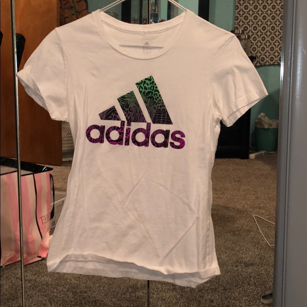Adidas white tee